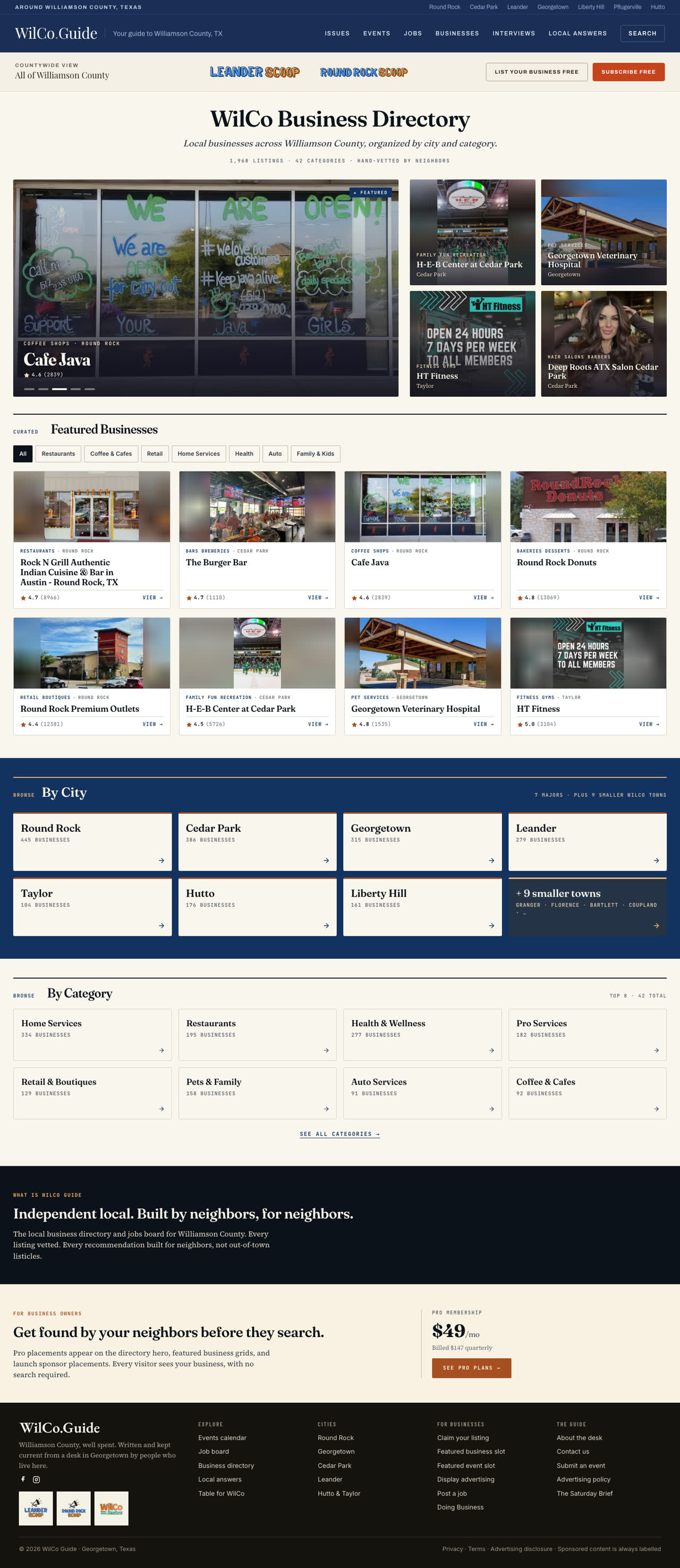 The WilCo Guide business directory