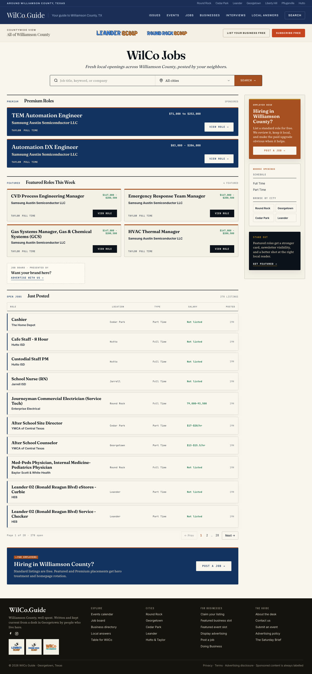 The WilCo Guide job board